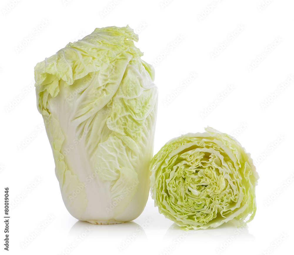 Fototapeta premium fresh chinese cabbage on a white background