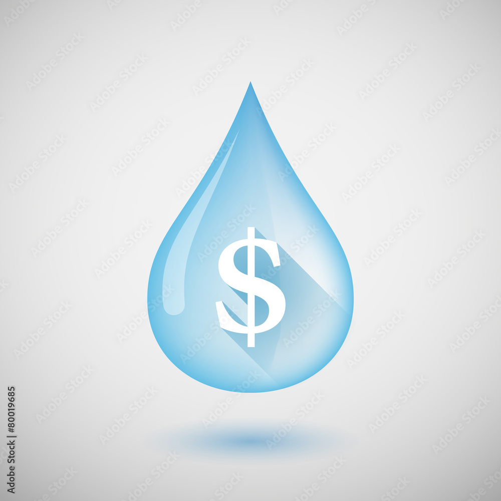 Water drop with a dollar sign Water drop with a dollar sign