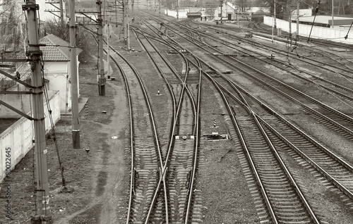 View of the railroad tracks.