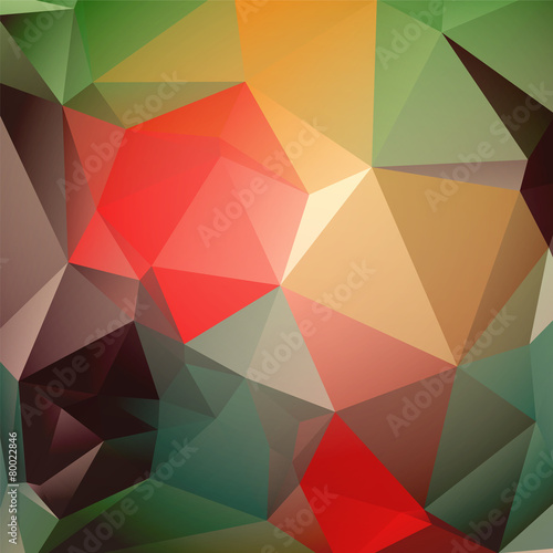 modern beautiful green red brown yellow triangular background