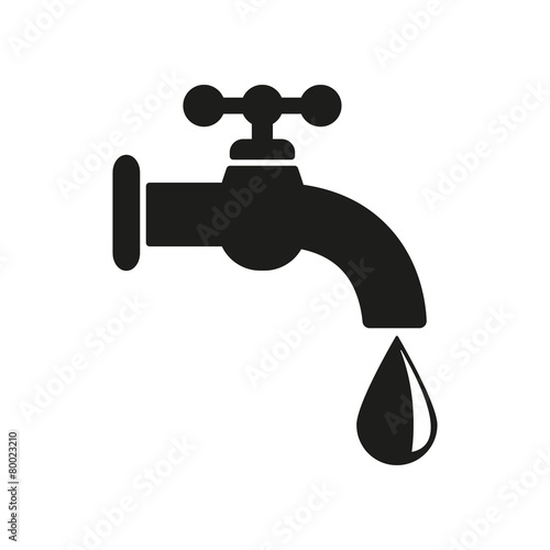 Fotografie, Obraz The tap water icon. Water symbol. Flat