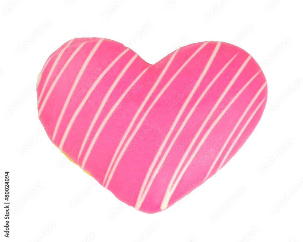 Heart donut isolated on white background Heart donut isolated on white background
