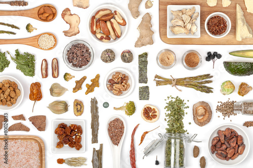 various superfood on white background top view © 123object_stock