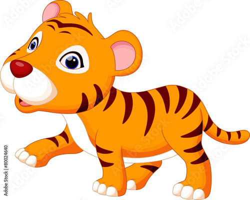 Cute baby tiger cartoon © irwanjos