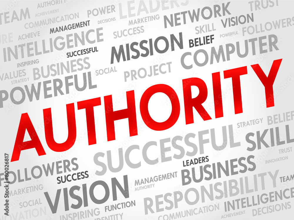 AUTHORITY word cloud, business concept