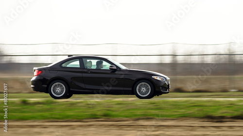 Powerful car on race way. Motion capture. © 31etc