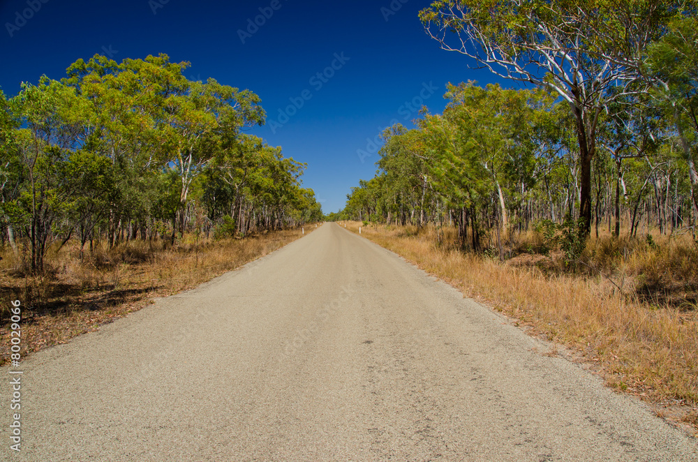 Straße im Outback, Qld., Australien