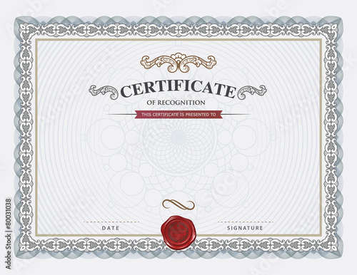 Certificate design template