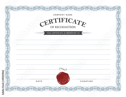 Certificate design template
