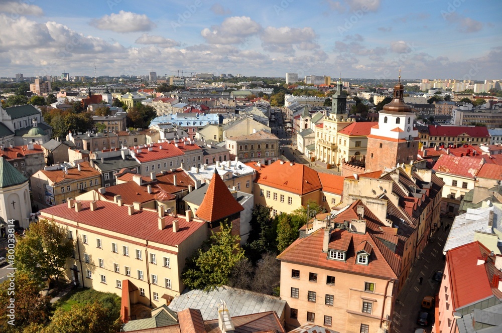 Miasto Lublin, widok z lotu ptaka Miasto Lublin, widok z lotu ptaka