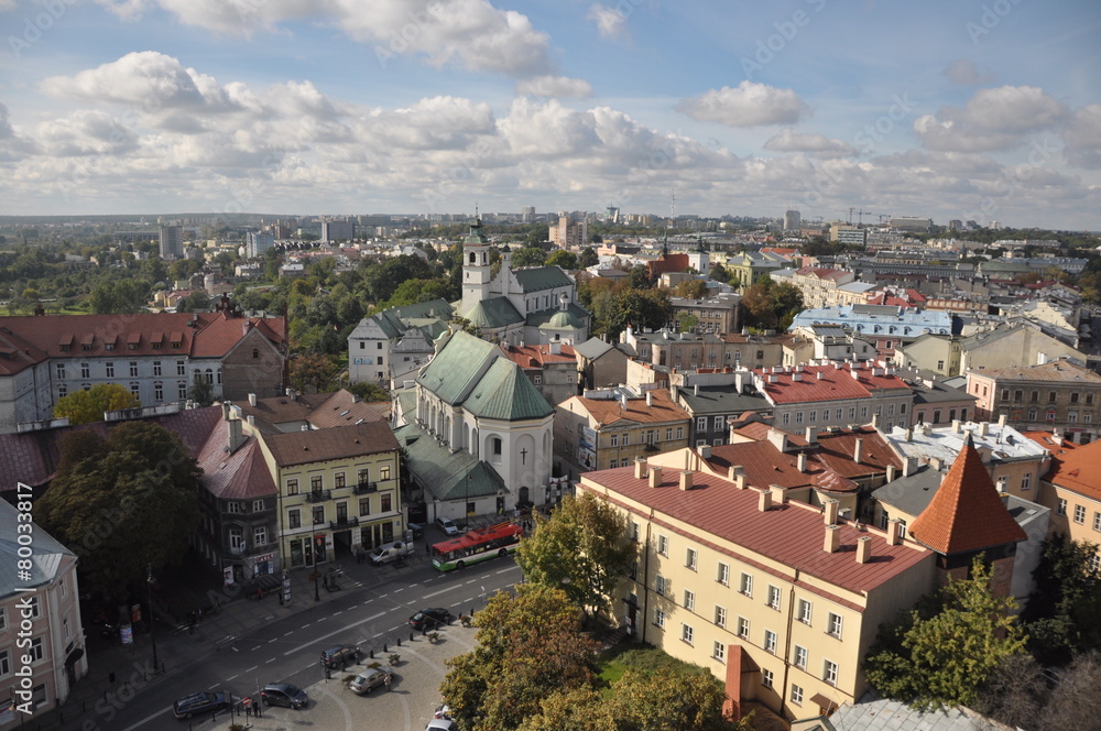 Miasto Lublin, widok z lotu ptaka