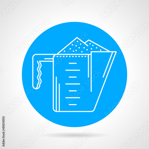Sports nutrition round vector icon