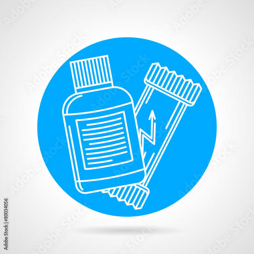 Sport supplements round vector icon