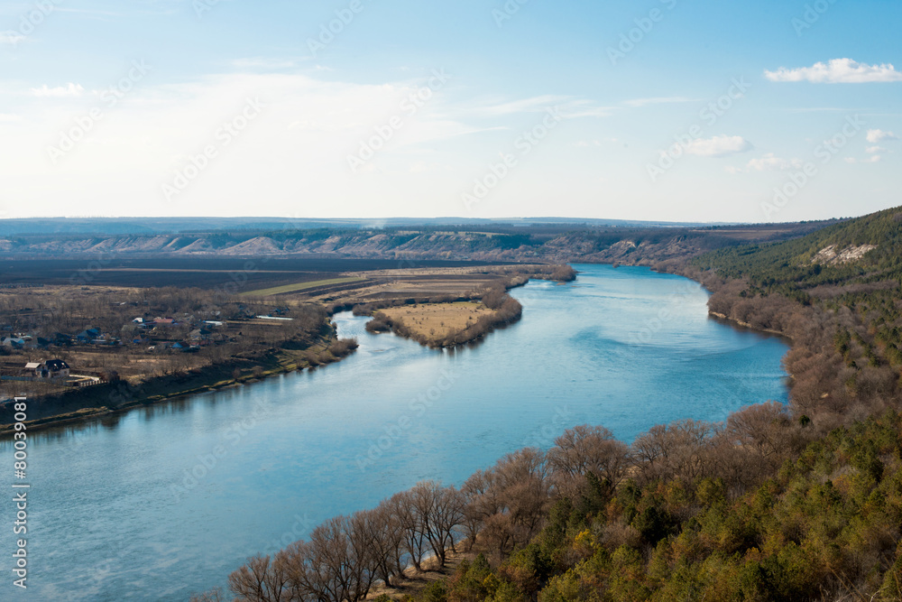 landscape of the Dniester River