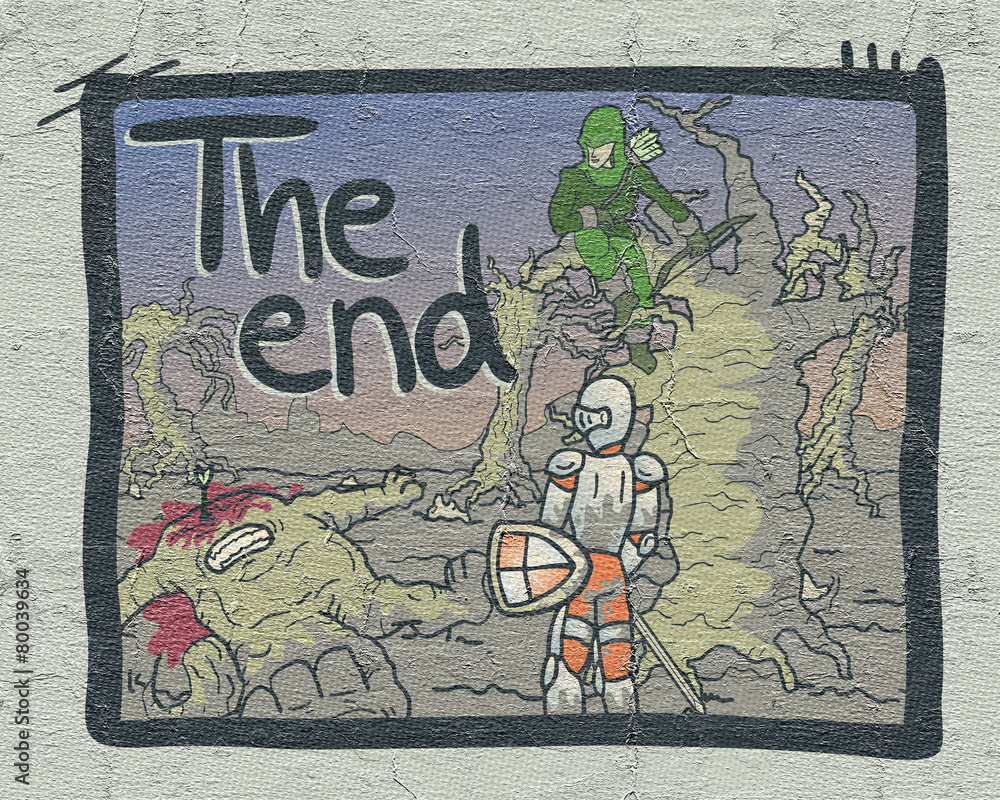 Obraz premium The end comic