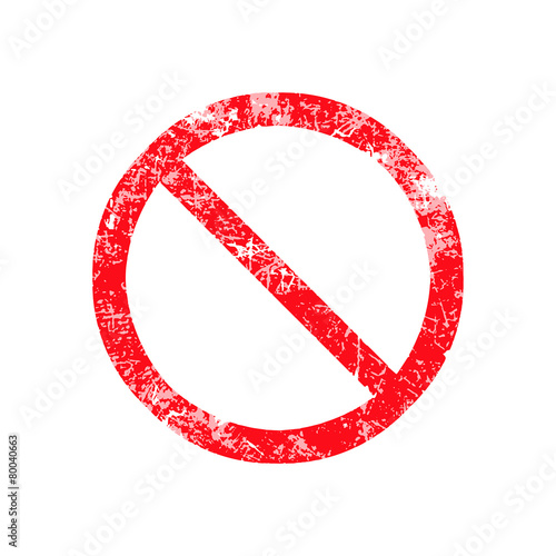 not allowed sign red grunge rubber stamp vector illustration.