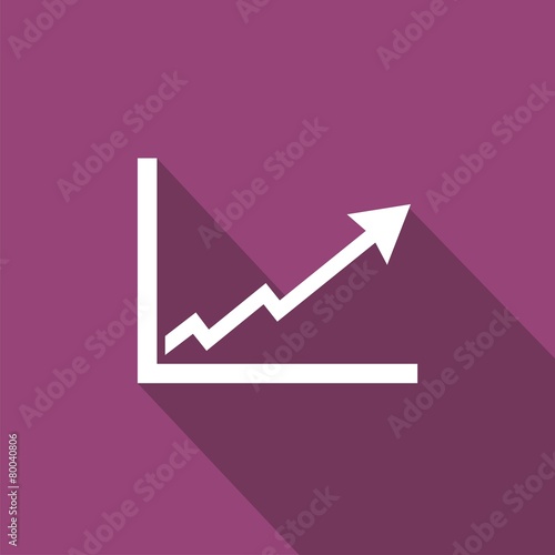 Icono gráfica éxito morado sombra
