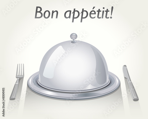 Vector Cloche Dome with Cutlery