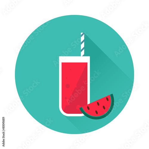 Watermelon juice vector icon