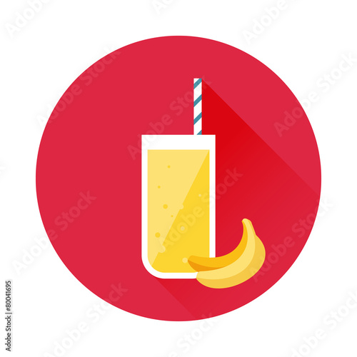 Banana juice vector icon