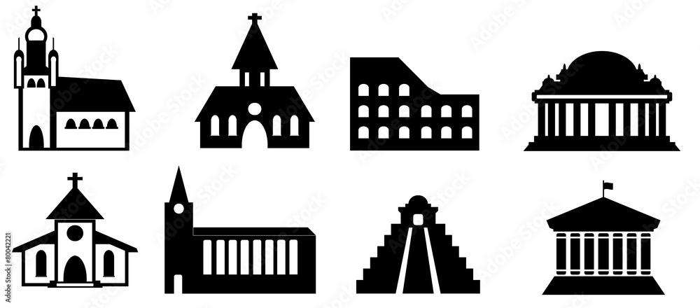 Monuments en 8 icônes