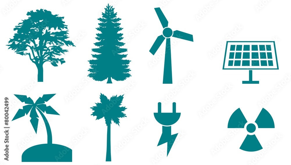 Nature et énergie en 8 icônes Nature et énergie en 8 icônes