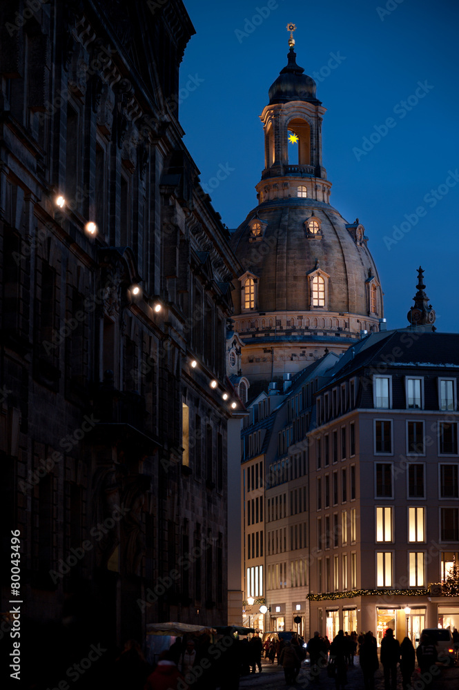 Streets of Old Dresden at night