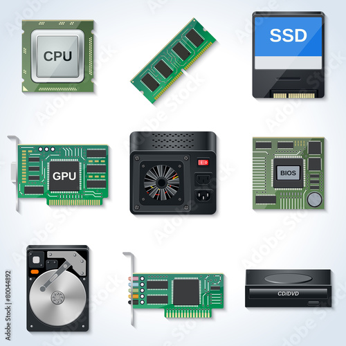 Hardware vector icon collection