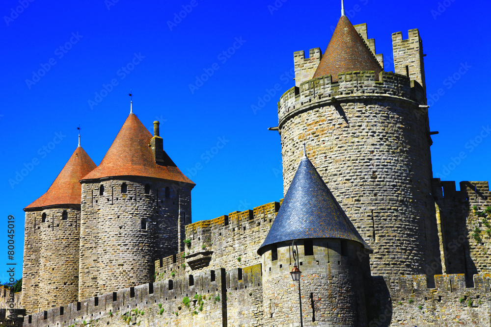Carcassonne  biggest town-fortress, France.