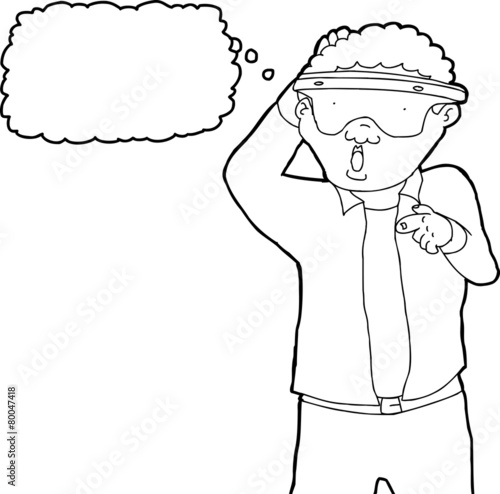 Outline of Amazed Man