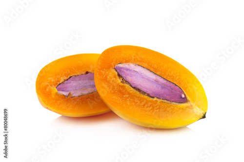 sweet Marian plum thai fruit isolated on white background