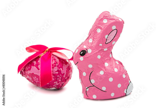 Easter chocolate bunny isolated