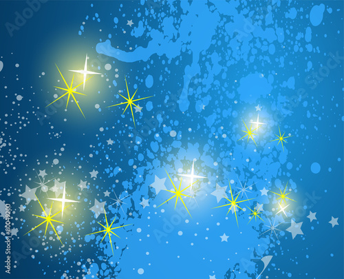 Blue Abstract background. sky with stars