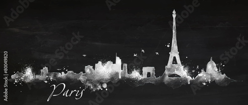 Silhouette chalk Paris