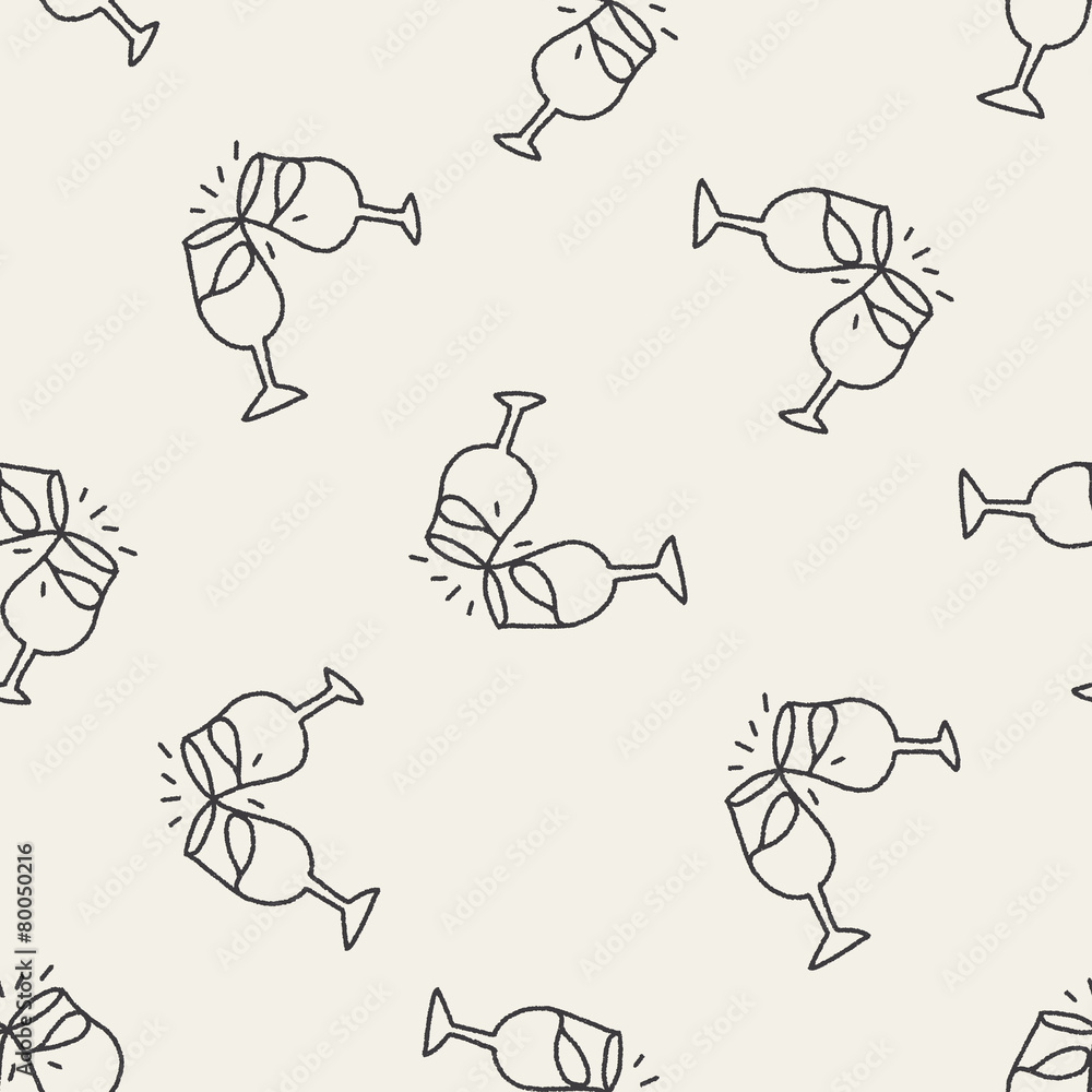 doodle wineglass seamless pattern background doodle wineglass seamless pattern background