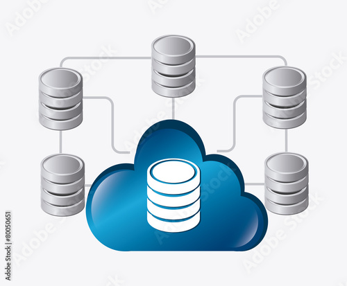 Database design, vector illustration.