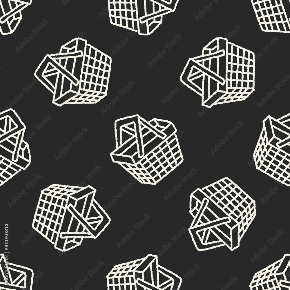 Doodle Basket seamless pattern background Doodle Basket seamless pattern background