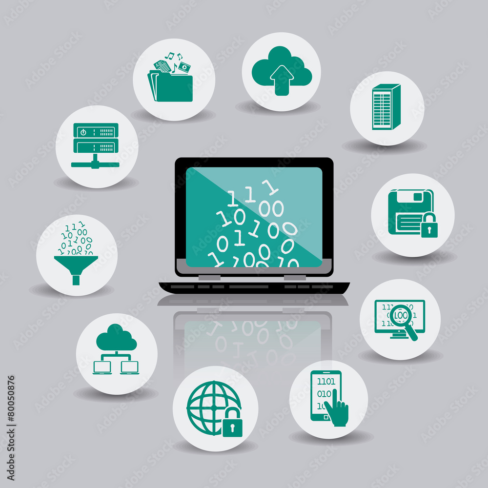 Database design, vector illustration. Database design, vector illustration.