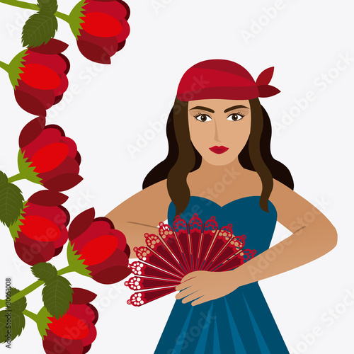 Gipsy design, vector illustration.