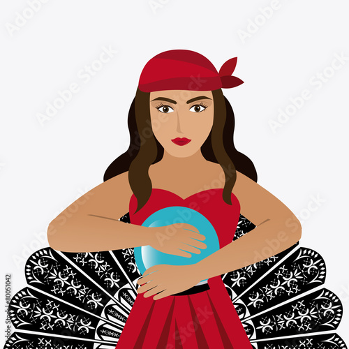 Gipsy design, vector illustration.