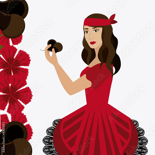 Gipsy design, vector illustration.