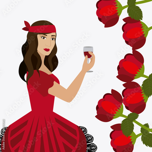 Gipsy design, vector illustration.