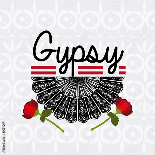 Gipsy design, vector illustration.
