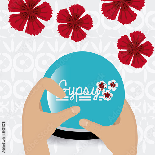 Gipsy design, vector illustration.