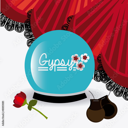Gipsy design, vector illustration.