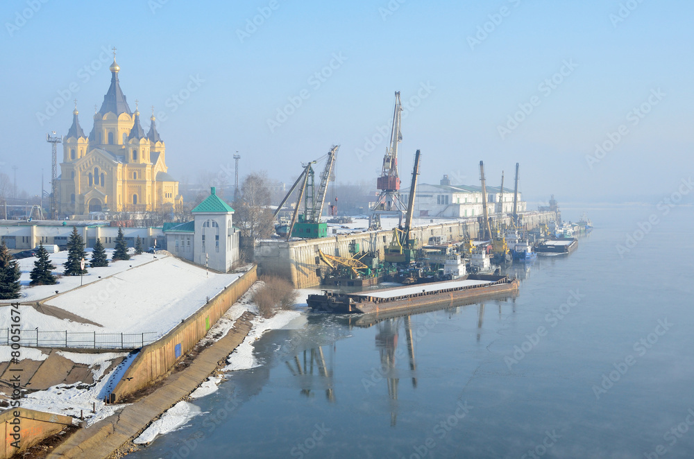 Нижний Новгород зимой,  Стрелка