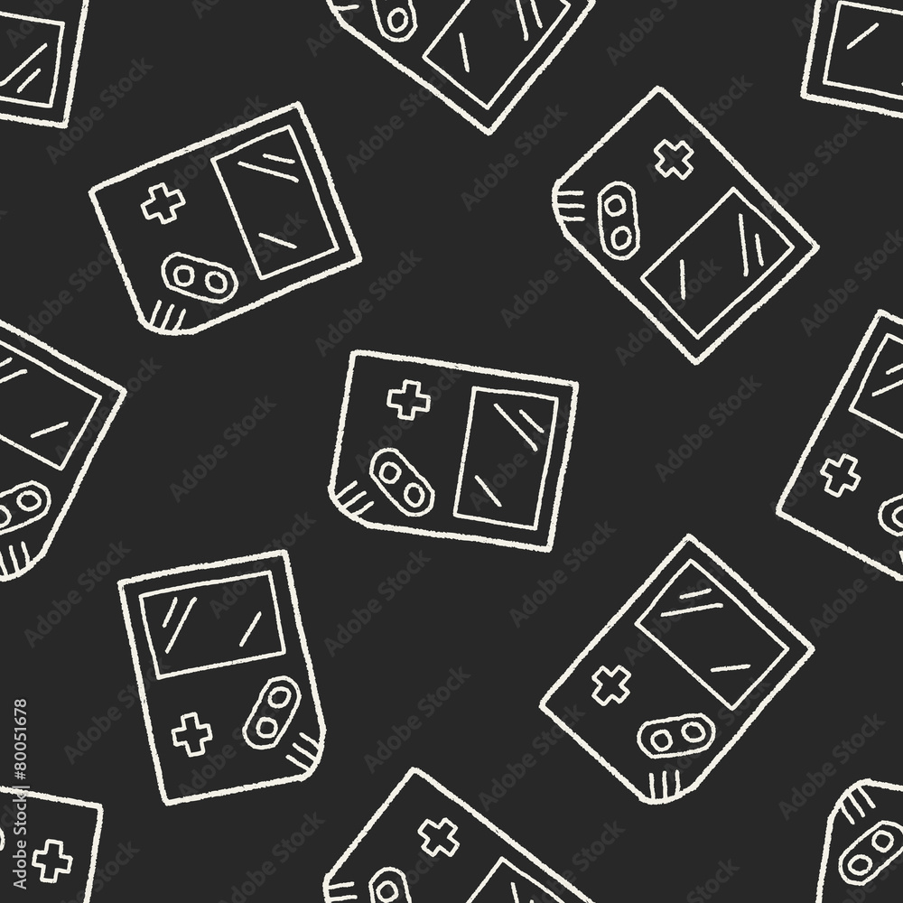 Doodle Consoles seamless pattern background Doodle Consoles seamless pattern background