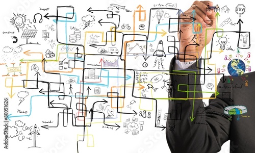 Картината върху платно Businessman find a solution