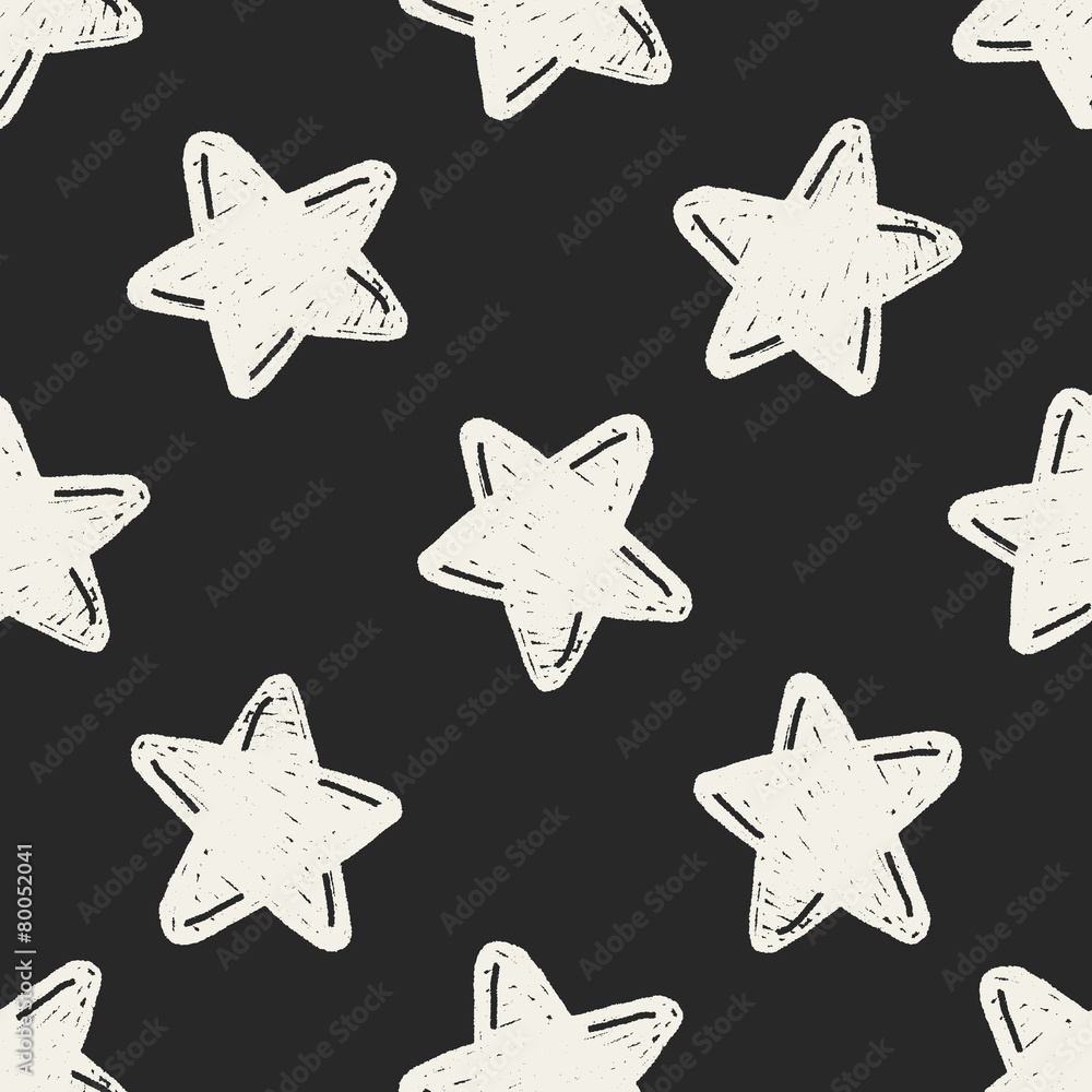 Doodle Star seamless pattern background