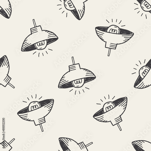 Doodle Lighting seamless pattern background